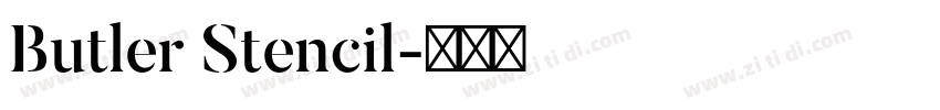 Butler Stencil字体转换